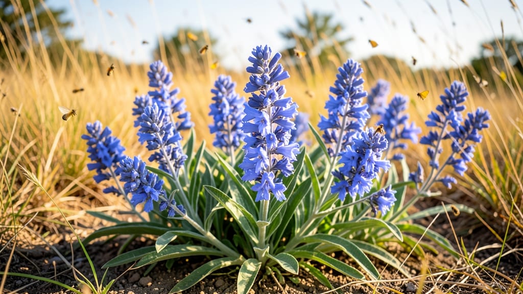 Blue Porterweed's Sky-Blue Clusters for Pollinators