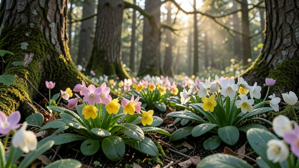 Primroses: Whimsical Clusters in Pastel Shades