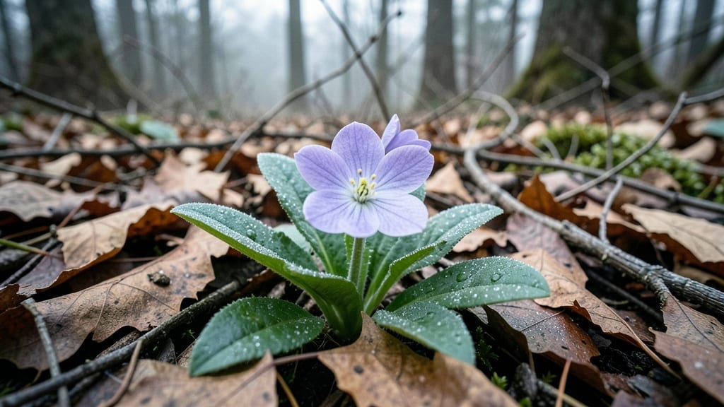 Hepatica Nobilis: Tiny Purple Jewels