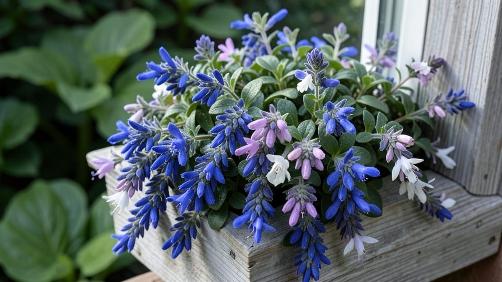 Lobelia for Spiky Blue Flower Clusters