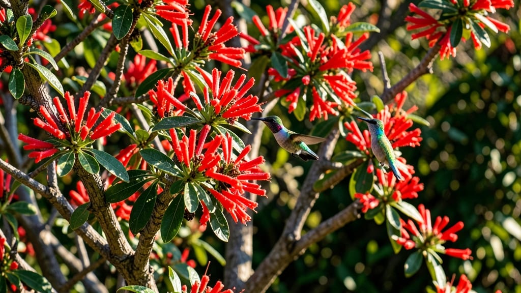 Firebush's Scarlet Trumpets for Hummingbird Feasts