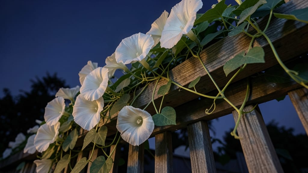 Moonflower Vine with Fragrant White Blooms